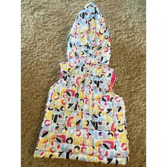 Coogi Quilted Puffer Vest Coat 3-6 Month Zip Up Kids Toddler Hood Pink Girls - Picture 4 of 6